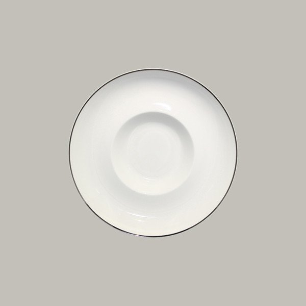 Tiefer Teller mit Rand aus Porzellan, Ø 25,6 cm, 6-teilig – RAK Porcelain Opulence Platinum