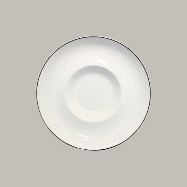 Teller tief mit Rand aus Porzellan, Ø 29,2 cm, 6 Stück – RAK Porcelain Opulence Platinum