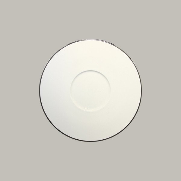 Teller flach mit Rand aus Porzellan, Ø 28,7 cm, 12 Stück – Opulence Platinum Serie
