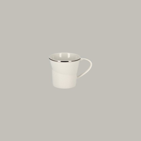 Klassische Kaffee- /Teetasse aus Porzellan, 12er Set – RAK Porcelain Opulence Platinum
