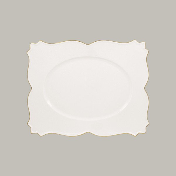 Platte rechteckig aus Porzellan, 42x33 cm, 6-teilig – RAK Porcelain Opulence Pure Ultra