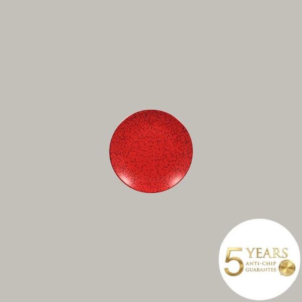 Teller coup flach aus Porzellan, 24-teilig, rot-schwarz, asiatisch inspiriert, Fusion Ruby Kollektion