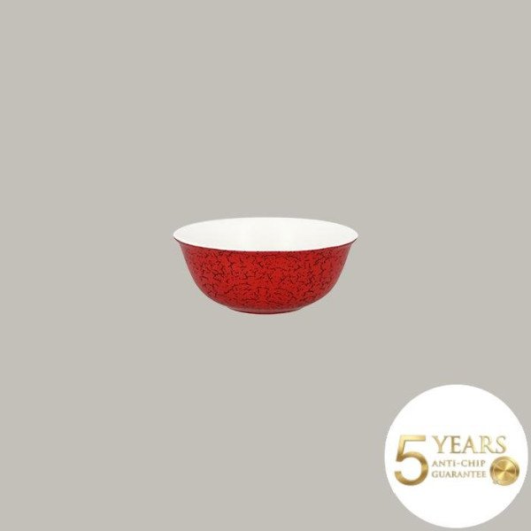 Schale aus Porzellan in leuchtendem Rot und Schwarz – 12-teiliges Set von RAK Porcelain