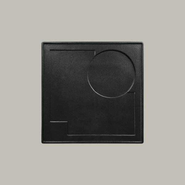 Teller flach quadratisch Yasai mit tiefschwarzer Glasur, 6 Stück – RAK Porcelain