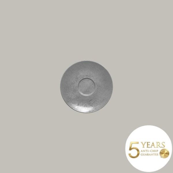 Untertasse aus matt satinierter Emaille, Ø 17 cm, 12 Stück – RAK Porcelain Fusion Shale