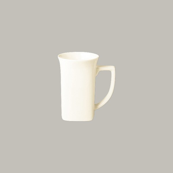 Becher-Set aus robustem Porzellan, 6-teilig, quadratisch, stapelbar – ideal für den täglichen Gebrauch