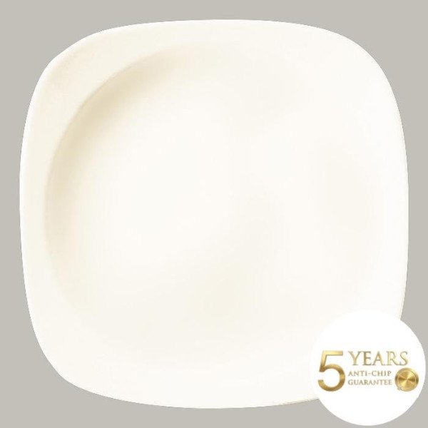 Tiefer Teller mit Rand, quadratisch, 12er Set – robustes Porzellan von RAK Porcelain