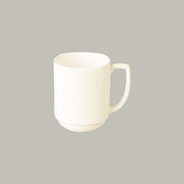 Becher stapelbar aus robustem Porzellan, 12er Set – perfekt für den Alltag