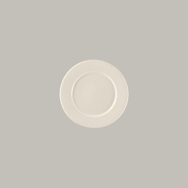 Flacher Teller mit Rand aus Bone China – Spectra Kollektion, 12 Stück