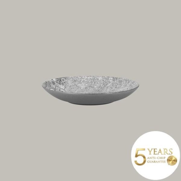 Teller coup tief aus Porzellan mit granitartiger Glasur – 12-teiliges Set