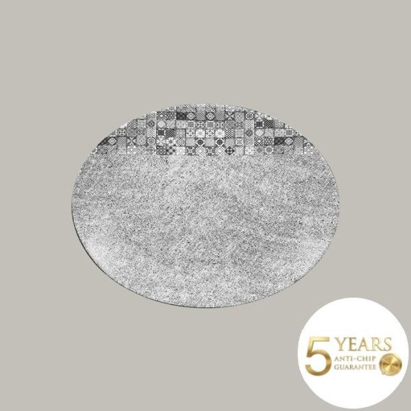 Teller coup flach aus Porzellan mit granitartigem Effekt – 6-teiliges Set von RAK Porcelain