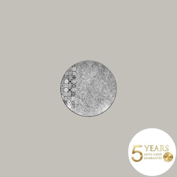 Teller coup flach aus Porzellan mit granitartiger Glasur – 24-teiliges Set