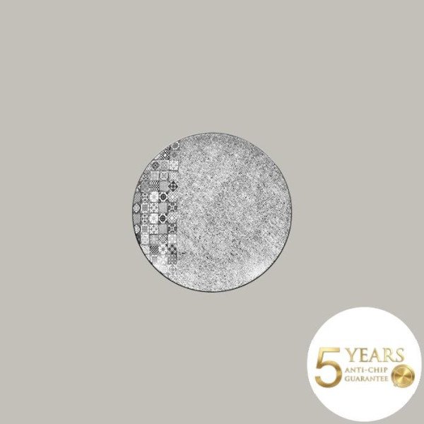Teller coup flach aus Porzellan mit granitartigem Effekt – 12-teiliges Set von RAK Porcelain