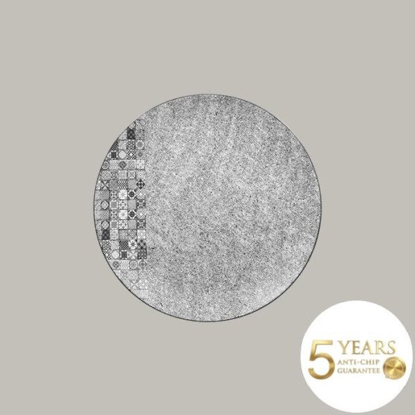 Teller coup flach aus Porzellan mit granitartiger Glasur – 6er Set von RAK Porcelain