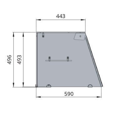 Glasaufsatz hoch. Klarglas....
