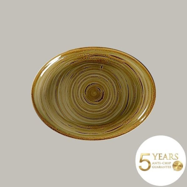 Teller coup flach aus Rakstone, 36x27 cm, 6 Stück, handbemalt, 5 Jahre Garantie