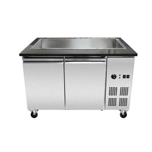 SNACK-Line Bain-Marie Theke 3x GN1/1. Granit Star Galaxy schwarz. 123x82x85.5