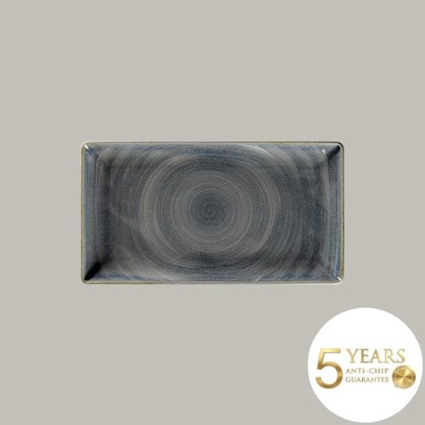 Teller coup flach aus Rakstone, handbemalt, 6 Stück, rechteckig, 33.8x18.3 cm, 5 Jahre Garantie