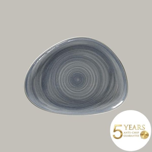 Teller coup flach aus Rakstone, 6er Set, handbemalt, 32,6x25 cm, 5 Jahre Garantie