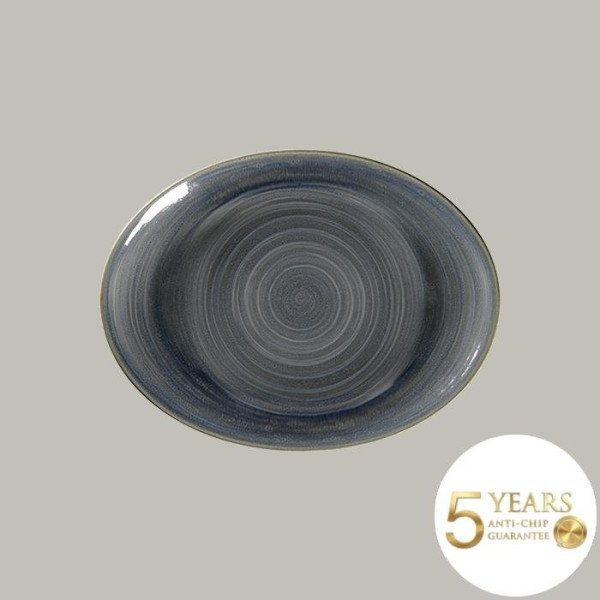 Teller coup flach aus Rakstone, 6-teilig, handbemalt, 36x27 cm, oval, 5 Jahre Garantie