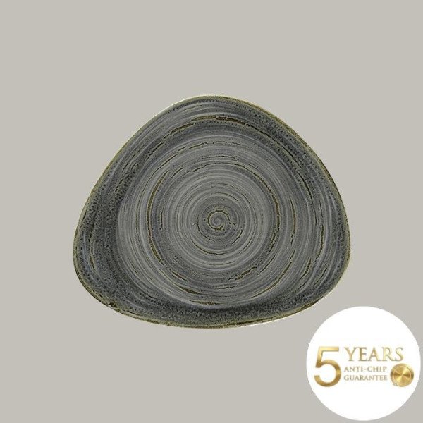 Teller coup flach aus Rakstone, handbemalt, 6 Stück, 31,4x26,6 cm, 5 Jahre Garantie