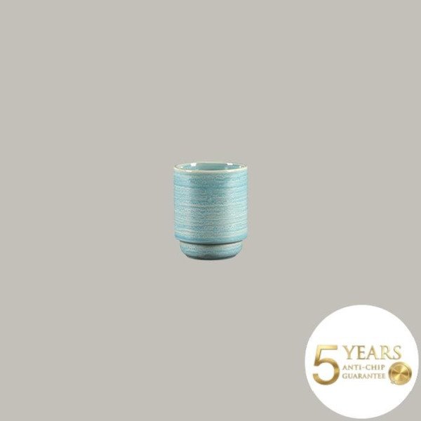 Becher stapelbar ohne Henkel aus Rakstone, 12er Set von RAK Porcelain – handbemalt, 5 Jahre Garantie