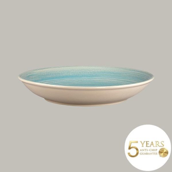 Teller coup tief aus Rakstone, 6 Stück, handbemalt, Ø 29,8 cm, 5 Jahre Garantie