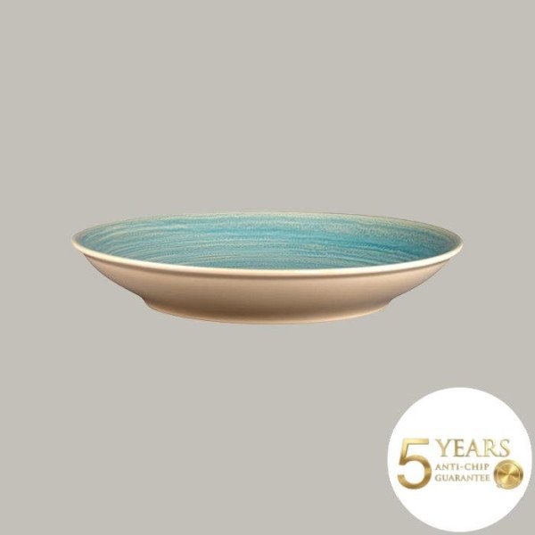 Teller coup tief aus Rakstone, 12-teiliges Set von RAK Porcelain, handbemalt, Ø 27,8 cm, 5 Jahre Garantie