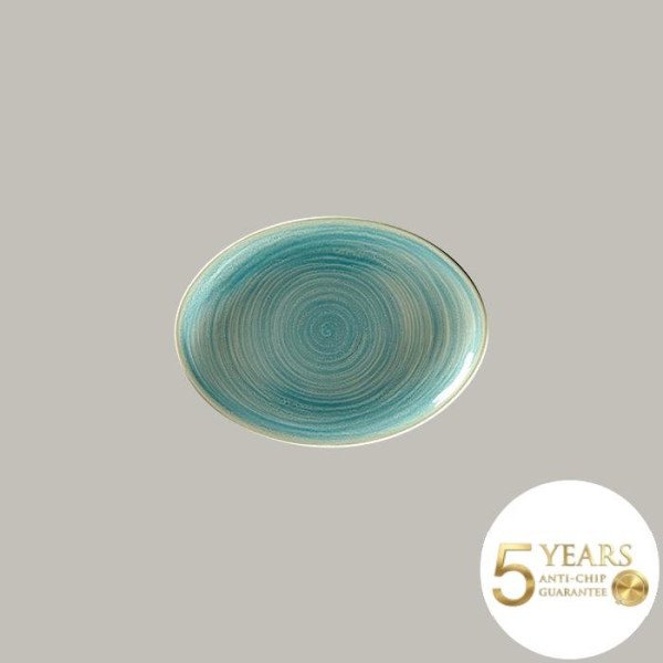 Teller coup flach aus Rakstone, 12-teiliges Set, handbemalt