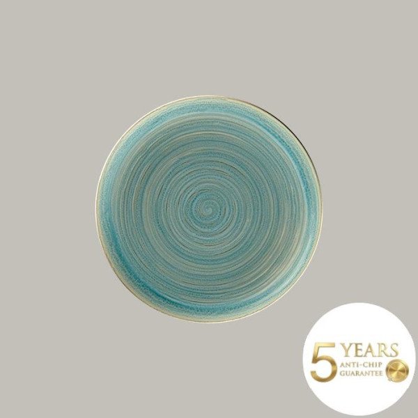 Teller coup flach aus Rakstone, handbemalt, Ø 29,3 cm, 12 Stück, 5 Jahre Garantie