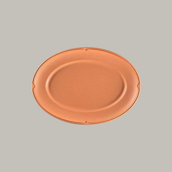 Platte oval aus der RAK Porcelain Tero Kollektion – Terrakotta-Look, 6 Stück