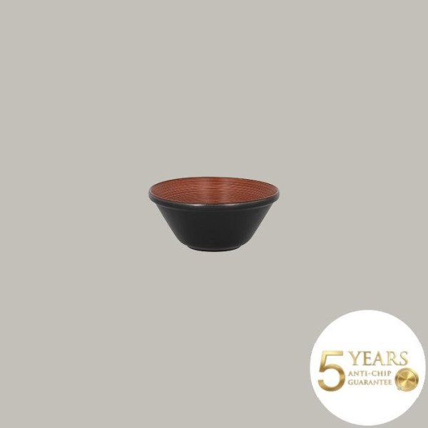 Salatschale aus Porzellan Ø16 cm, matt schwarz, handgefertigt – RAK Porcelain Fusion Trinidad Set 12-teilig