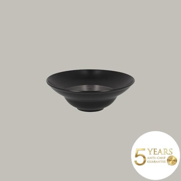 Teller extra tief aus Porzellan, matt schwarz, 6er Set – RAK Porcelain