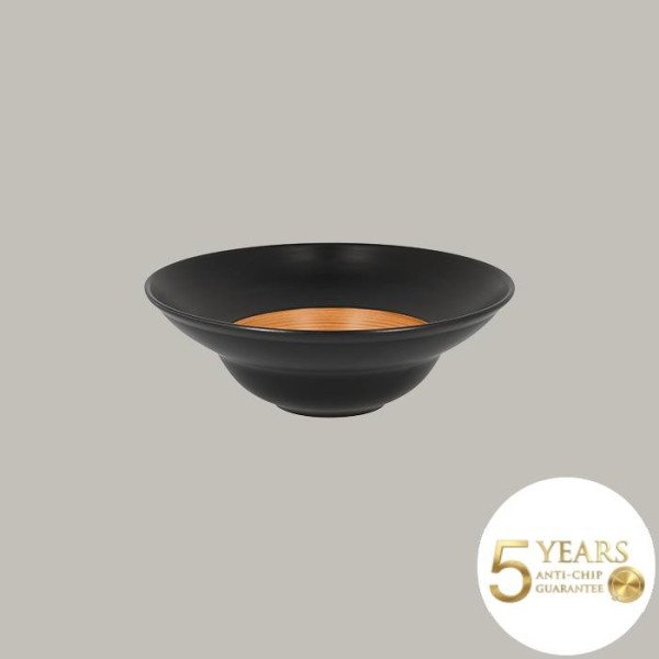 Teller extra tief Ø26,1 cm aus Porzellan, matt schwarz, 6er Set – RAK Porcelain