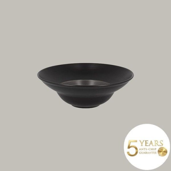 Teller extra tief aus Porzellan, 6er Set, matt schwarz, Ø 26,1 cm – RAK Porcelain