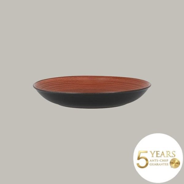 Teller coup tief aus Porzellan, 6er Set, matt schwarz, handgefertigt – RAK Porcelain