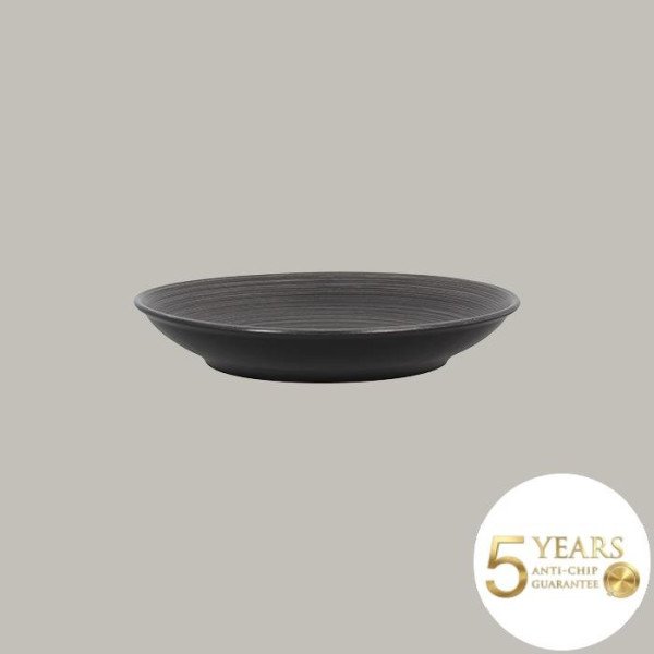 Teller coup tief aus Porzellan, 12-teilig, matt schwarz, handgefertigt – RAK Porcelain