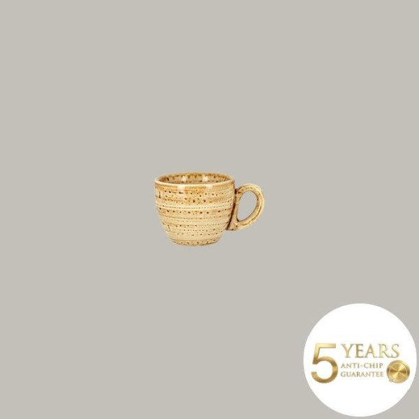 Espressotassen-Set Twirl in Sand-Beige, 12-teilig, handverziert von RAK Porcelain – langlebiges Porzellan für tropisches Flair