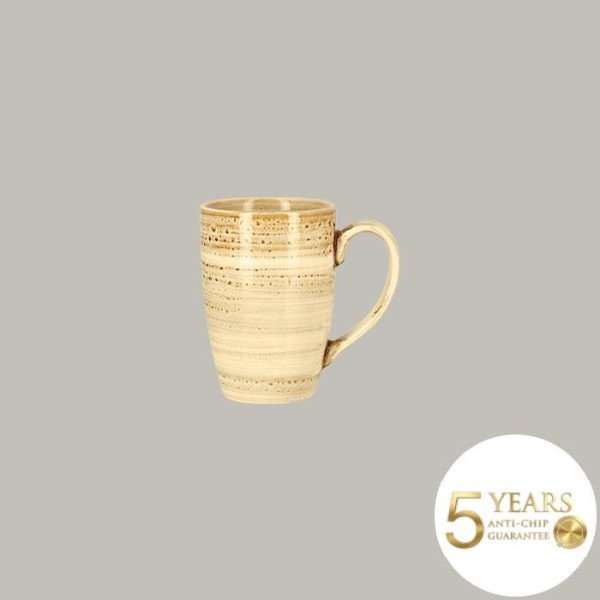 Becher Twirl Sand-Beige von RAK Porcelain – 6er Set, handverziert, langlebig, 30 cl