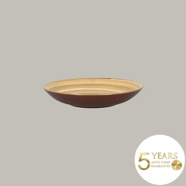 Teller coup tief Twirl in Sand-Beige – 12-teiliges Set aus Porzellan von RAK Porcelain