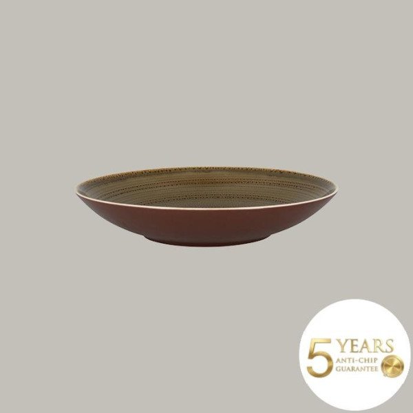 Teller coup tief Twirl aus Porzellan, 6er Set, Ø 29.9 cm, handverziert in tropischen Farben