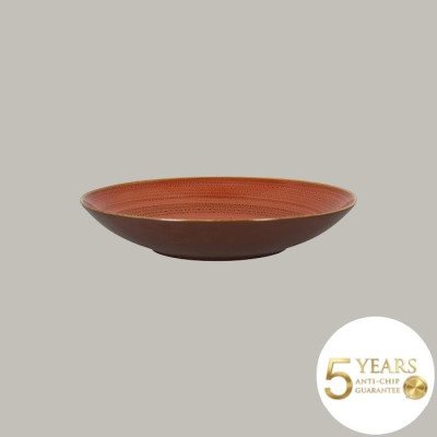 Teller coup tief Twirl aus Porzellan, 6er Set, Ø 29.9 cm, handverziert in tropischen Farben