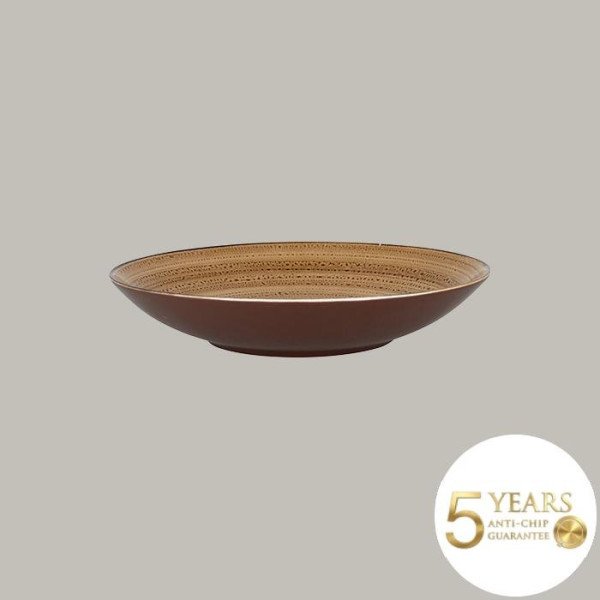 Teller coup tief Twirl aus Porzellan, 6er Set, Ø 29,9 cm, handverziert in tropischen Farben