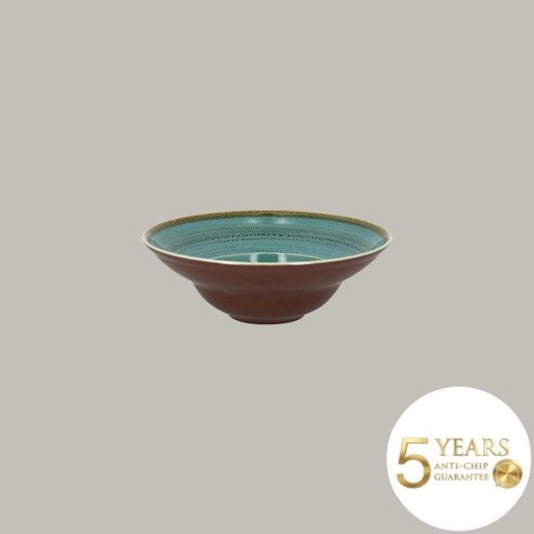 Teller extra tief aus Porzellan – Twirl Kollektion von RAK Porcelain, 6-teiliges Set in tropischen Farben