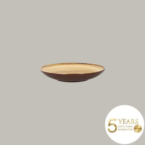 Teller coup tief Twirl in Sand-Beige – 12-teiliges Set aus Porzellan