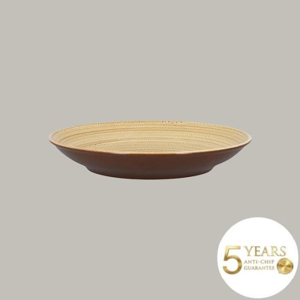 Teller coup tief Twirl Sand-Beige 12 Stück aus Porzellan von RAK Porcelain – langlebig und handverziert