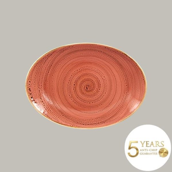 Teller coup flach aus Porzellan, 32 cm, 6er Set – Twirl Kollektion in tropischen Farben