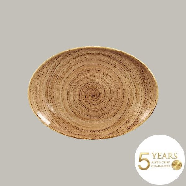 Teller coup flach Twirl Porzellan 32 cm, 6 Stück, handverziert, langlebig