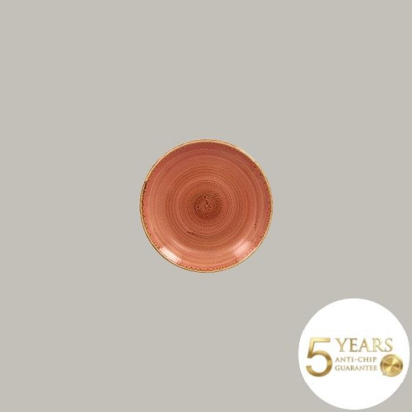 Teller coup flach aus Porzellan – Twirl Kollektion in Sand-Beige, Korallenrot & mehr