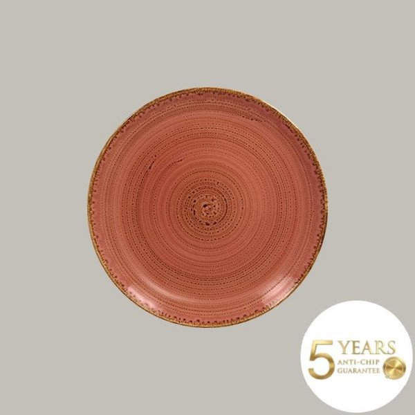 Teller coup flach Twirl in tropischen Farben, 12er Set aus langlebigem Porzellan